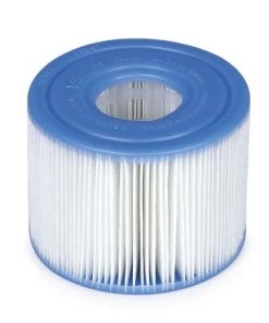 Intex 29011E Type S1 PureSpa Easy Set Pool Spa Hot Tub Filter Replacement Cartridges (6 Filters), Blue and White