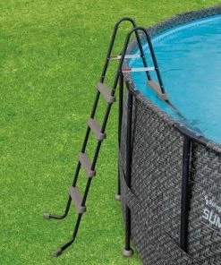Summer Waves P2001448E14ft x 48in Round Frame Above Ground Swimming Pool Set with Ladder, Skimmer Pump, Cartridge, Ladder, and Maintenance Kit, Gray -Swimming Pools Sales unnamed file 67