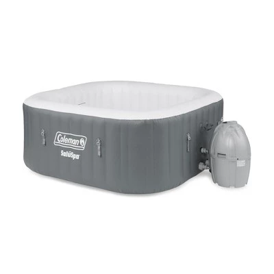 Bestway Coleman SaluSpa 4 Person Inflatable AirJet Hot Tub with Attachable Cup Holder with 114 Air Jets and Power Saving Heating System 1 Bestway Coleman SaluSpa 4 Person Inflatable AirJet Hot Tub with Attachable Cup Holder with 114 Air Jets and Power Saving Heating System