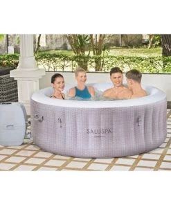Bestway SaluSpa 71 x 26 Inch 2 to 4 Person Outdoor Inflatable Portable Cancun AirJet Hot Tub Pool Spa with Cover, Pump, and Filter