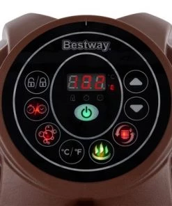 Bestway 54190E SaluSpa Helsinki 7 Person Portable Inflatable Round Hot Tub Spa with 81 Air Jets, Cover, Pump, and Integrated Filter, Wood Print -Swimming Pools Sales unnamed file 728