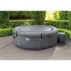 Intex Greywood Deluxe 4 Person Portable Inflatable Hot Tub Spa w LED Light, Gray