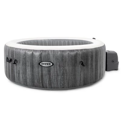 Intex 28439E Greywood Deluxe 4 Person Inflatable Hot Tub Bubble Jet Spa Kit 1 Intex 28439E Greywood Deluxe 4 Person Inflatable Hot Tub Bubble Jet Spa Kit