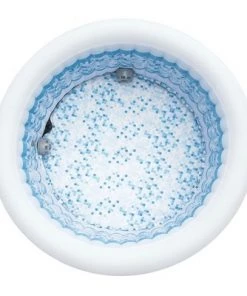 Bestway SaluSpa Miami 4-Person Portable Inflatable Round Outdoor Hot Tub Spa Jacuzzi with 120 Massage Air Jets, Pump, & Integrated Filter, Black