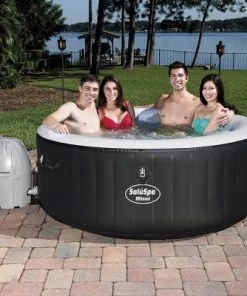 Bestway SaluSpa Miami 4-Person Portable Inflatable Round Outdoor Hot Tub Spa Jacuzzi with 120 Massage Air Jets, Pump, & Integrated Filter, Black 6 Bestway SaluSpa Miami 4-Person Portable Inflatable Round Outdoor Hot Tub Spa Jacuzzi with 120 Massage Air Jets, Pump, & Integrated Filter, Black -Swimming Pools Sales unnamed file 768