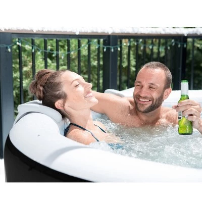 Bestway SaluSpa Miami 4-Person Portable Inflatable Round Outdoor Hot Tub Spa Jacuzzi with 120 Massage Air Jets, Pump, & Integrated Filter, Black 4 Bestway SaluSpa Miami 4-Person Portable Inflatable Round Outdoor Hot Tub Spa Jacuzzi with 120 Massage Air Jets, Pump, & Integrated Filter, Black - Image 4