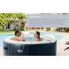 Intex PureSpa Plus 6 Person Portable Inflatable Hot Tub Jet Spa with Cover, Navy