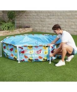 Bestway 8ft x 20in Splash in Shade Kids Spray Play Swimming Pool with UV Shade Canopy, Fruit Print -Swimming Pools Sales unnamed file 79