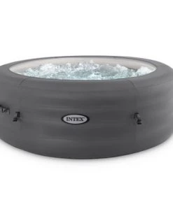 Intex 28481E Simple Spa 77in x 26in 4 Person Inflatable Hot Tub Set with Energy Efficient Cover and Filter Pump