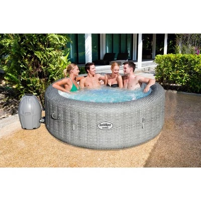 Bestway SaluSpa AirJet Inflatable 6 Person Honolulu Hot Tub and Intex PureSpa Spa Maintenance Accessory Kit with Brush, Skimmer, and Scrubber 3 Bestway SaluSpa AirJet Inflatable 6 Person Honolulu Hot Tub and Intex PureSpa Spa Maintenance Accessory Kit with Brush, Skimmer, and Scrubber - Image 3