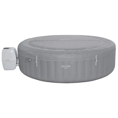 Bestway SaluSpa Grenada 8 Person Portable Inflatable Round Outdoor Hot Tub Spa with 190 Massage Air Jets, Pump, & Integrated Filter, Gray 2 Bestway SaluSpa Grenada 8 Person Portable Inflatable Round Outdoor Hot Tub Spa with 190 Massage Air Jets, Pump, & Integrated Filter, Gray - Image 2