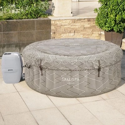 Bestway SaluSpa Madrid 4-Person Portable Inflatable Round Outdoor Hot Tub Spa with 120 Massage Air Jets, Pump, & Integrated Filter, Gray 4 Bestway SaluSpa Madrid 4-Person Portable Inflatable Round Outdoor Hot Tub Spa with 120 Massage Air Jets, Pump, & Integrated Filter, Gray - Image 4