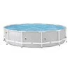 Intex 26710EH Prism 12ft x 30in Metal Frame Outdoor Above Ground Round Swimming Pool with Protective Canopy (Filter Pump Not Included)