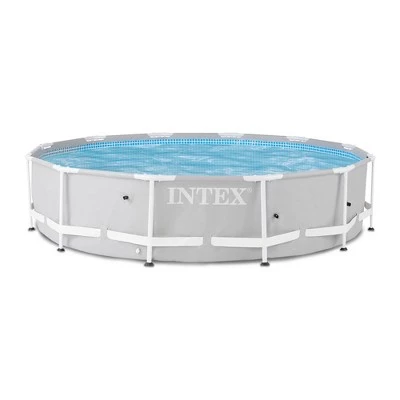 Intex 26710EH Prism 12ft x 30in Metal Frame Outdoor Above Ground Round Swimming Pool with Protective Canopy (Filter Pump Not Included) 2 Intex 26710EH Prism 12ft x 30in Metal Frame Outdoor Above Ground Round Swimming Pool with Protective Canopy (Filter Pump Not Included) - Image 2