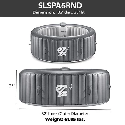 SereneLife Outdoor Portable 6 Person Inflatable Round Heated Spa Hot Tub Spa with 130 Bubble Jets, Filter Pump, Remote Control, and LED Lights 4 SereneLife Outdoor Portable 6 Person Inflatable Round Heated Spa Hot Tub Spa with 130 Bubble Jets, Filter Pump, Remote Control, and LED Lights - Image 4