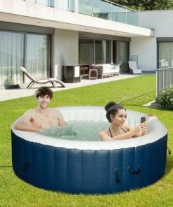 Outsunny 4-6 Person Inflatable Portable Hot Tub Spa 82'' x 26'' Outdoor Round Heated Spa w/ 130 Bubble Jets, Cover, Filter Cartridges -Swimming Pools Sales unnamed file 932