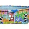 Bestway Steel Pro Easy Setup Kiddie Panda Rainbow Jungle Print 9 Foot DuraPlus Reinforced Puncture Resistant Round Above Ground Swimming Pool