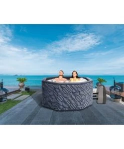 JLeisure Avenli 940 Liter 67 inch 3 to 5 Person Inflatable Hexagon Hot Tub Victory Spa with Drop Stitch Core, Insulated Top Cover, and Floor Protector -Swimming Pools Sales unnamed file 952