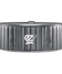 SereneLife 71 Inch Wide 25 Inch Tall Outdoor 4 Person Inflatable Heated Pool Spa w/ 100 Bubble Jets, Filter Pump, Cover, LED Lights, & Remote Control