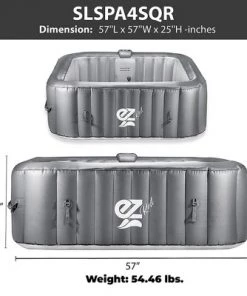 SereneLife Outdoor Portable 4 Person Inflatable Square Heated Spa Hot Tub Spa with 130 Bubble Jets, Filter Pump, Remote Control, and LED Lights 7 SereneLife Outdoor Portable 4 Person Inflatable Square Heated Spa Hot Tub Spa with 130 Bubble Jets, Filter Pump, Remote Control, and LED Lights -Swimming Pools Sales unnamed file 969