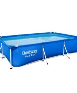 Bestway Steel Pro 9.8ft x 6.6ft x 26in Above Ground Swimming Pool Set with Pump