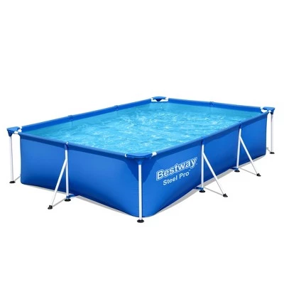 Bestway Steel Pro 9.8ft x 6.6ft x 26in Above Ground Swimming Pool Set with Pump 2 Bestway Steel Pro 9.8ft x 6.6ft x 26in Above Ground Swimming Pool Set with Pump - Image 2