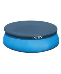 Intex 28110EH 8-foot x 30-inch Easy Setup Inflatable Portable Above Ground Round Family Swimming Pool and Durable Pool Cover